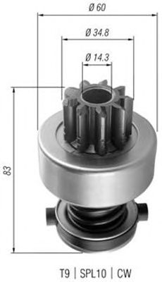Бендикс стартера MAGNETI MARELLI 940113020358