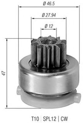 Бендикс стартера MAGNETI MARELLI 940113020409