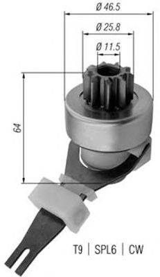 Бендикс стартера MAGNETI MARELLI 940113020438