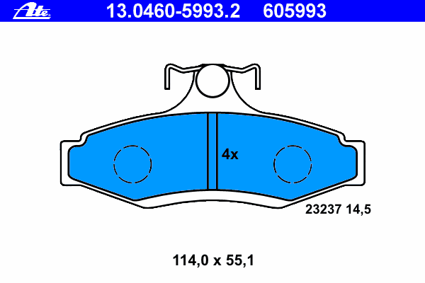 Тормозные колодки ATE 13.0460-5993.2