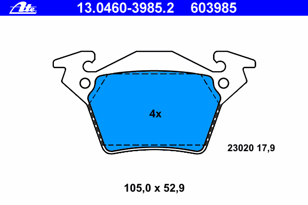 Тормозные колодки ATE 13.0460-3985.2
