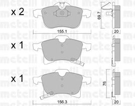 Гальмівні колодки METELLI 22-0539-0