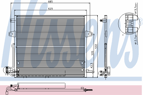 Радиатор кондиционера NISSENS 940066
