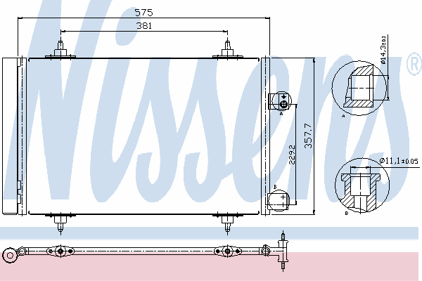 Радіатор кондиціонера NISSENS 940239