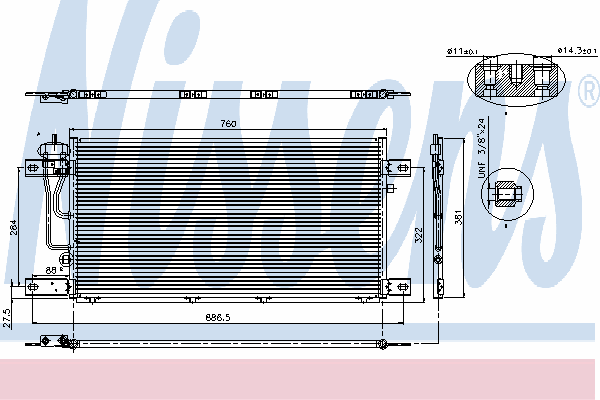 Радиатор кондиционера NISSENS 94503