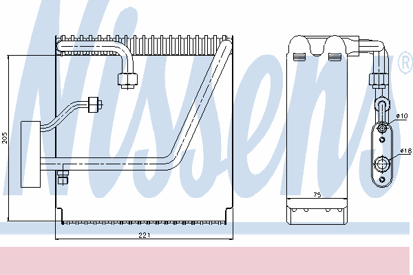 Испаритель кондиционера NISSENS 92204