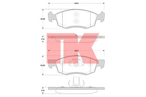 Тормозные колодки NK 223958