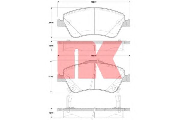 Тормозные колодки NK 224584