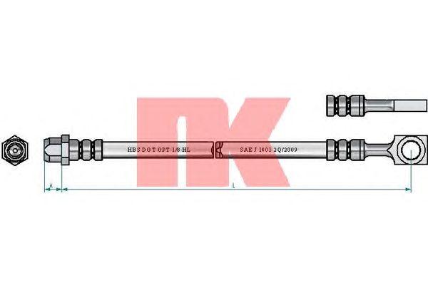 Тормозной шланг NK 854024