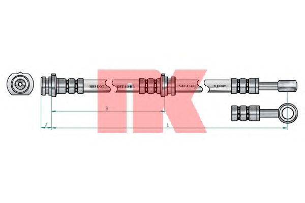 Тормозной шланг NK 852254