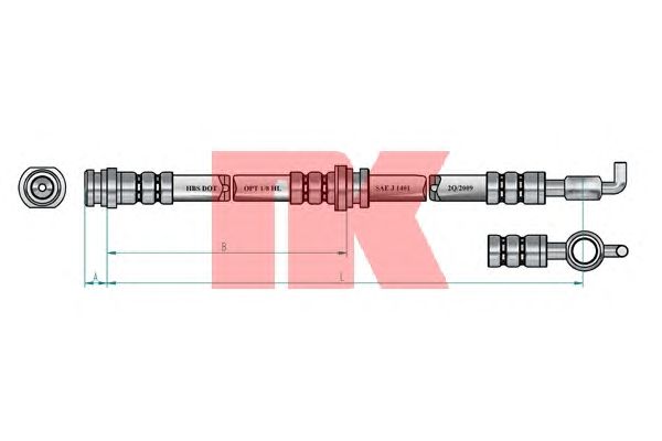 Тормозной шланг NK 853639