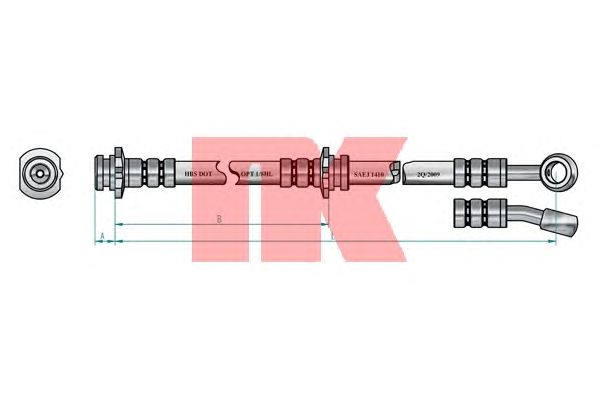 Тормозной шланг NK 852264
