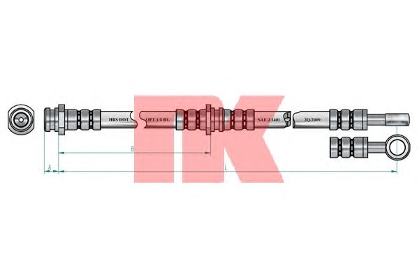 Тормозной шланг NK 854819