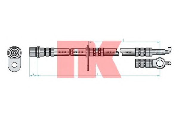 Тормозной шланг NK 8545126