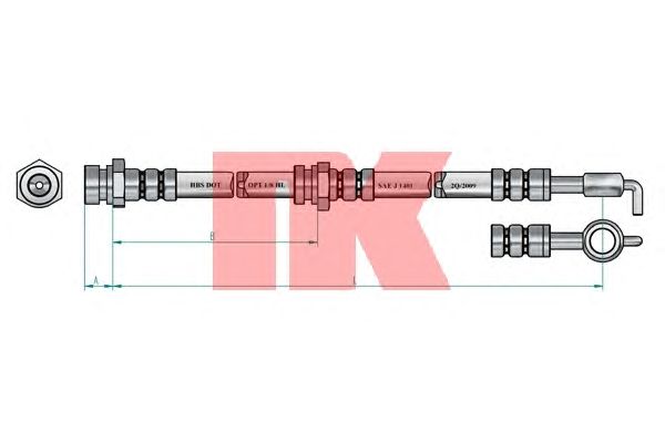 Тормозной шланг NK 853509