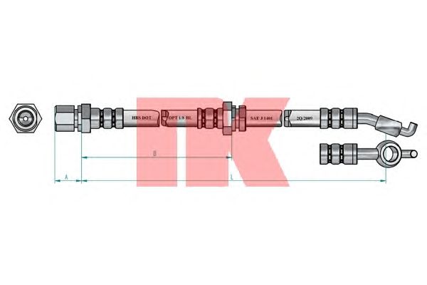 Тормозной шланг NK 855021