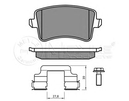 Тормозные колодки MEYLE 025 246 0617/K2