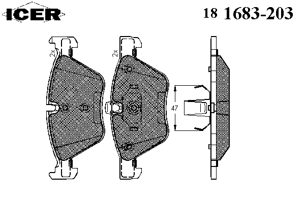 Тормозные колодки ICER 181683-203