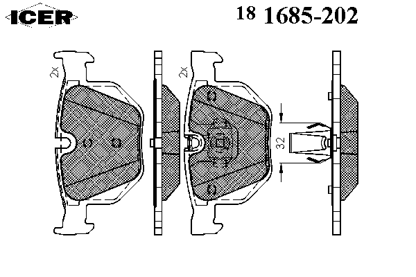 Тормозные колодки ICER 181685-202