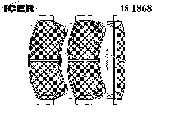 Тормозные колодки ICER 181868