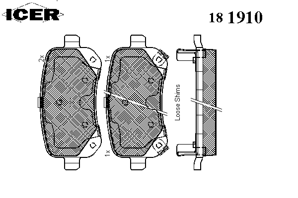 Тормозные колодки ICER 181910
