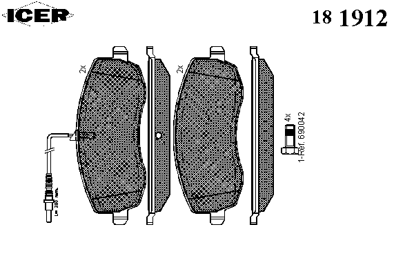 Тормозные колодки ICER 181912