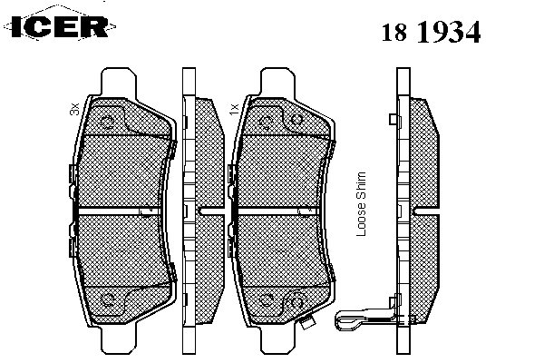 Тормозные колодки ICER 181934