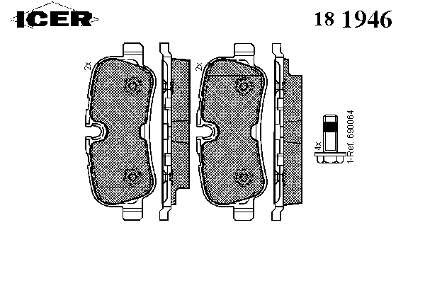 Тормозные колодки ICER 181946