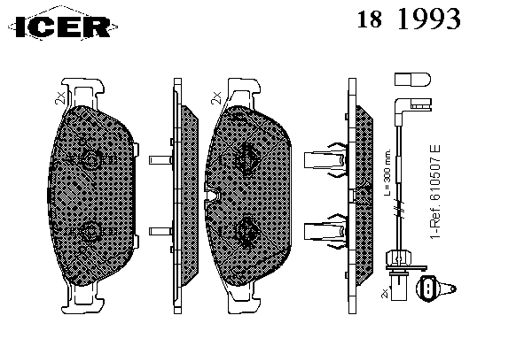 Гальмівні колодки ICER 181993