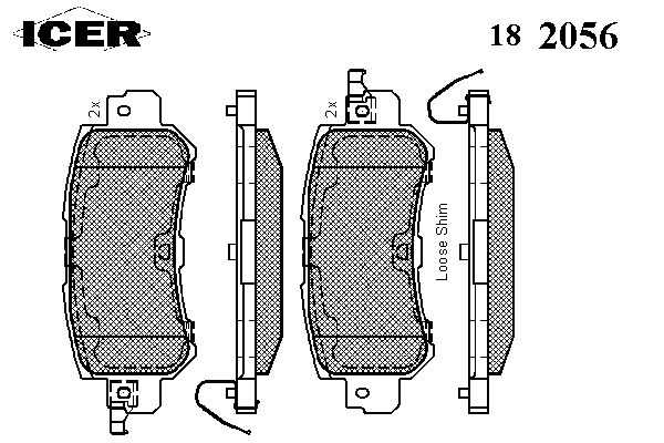 Тормозные колодки ICER 182056