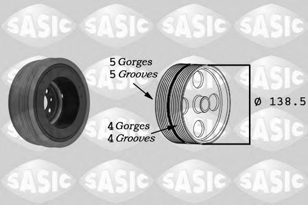 Шків коленвалу SASIC 9001804