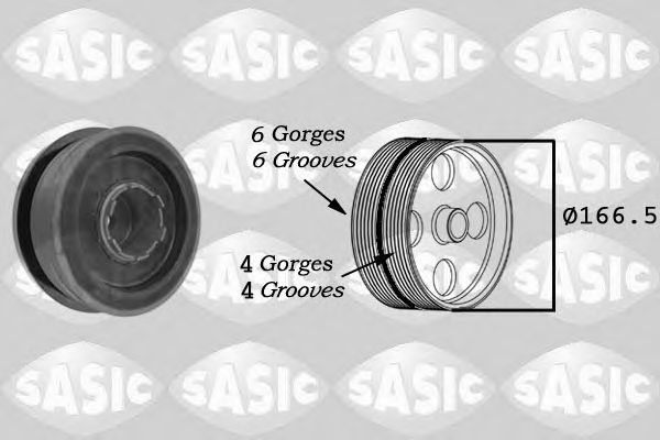 Шків коленвалу SASIC 9001808