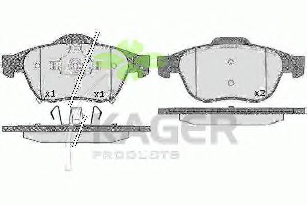 Тормозные колодки KAGER 35-0511