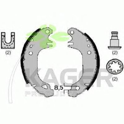 Тормозные колодки KAGER 34-0310