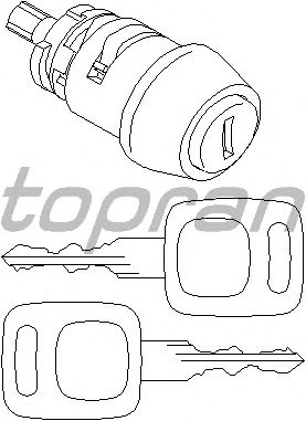 Личинка замка зажигания TOPRAN 107 090