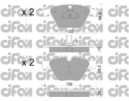 Тормозные колодки CIFAM 822-918-0