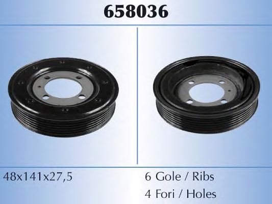 Шкив коленвала MALO 658036