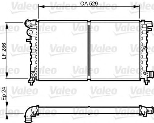 Радиатор, охлаждение двигателя VALEO 731530