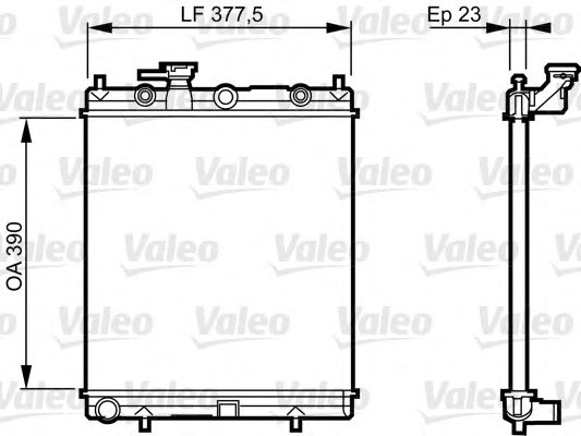 Радіатор, охолодження двигуна VALEO 732718