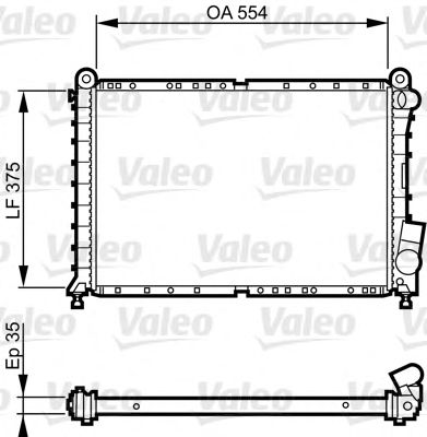 Радиатор, охлаждение двигателя VALEO 731593