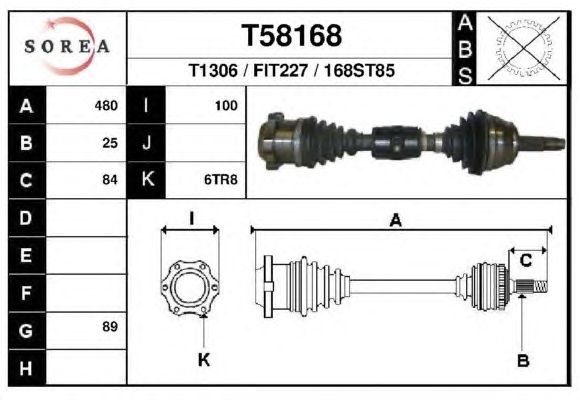 Приводной вал EAI T58168