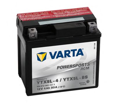 Стартерная аккумуляторная батарея VARTA 504012003A514 POWERSPORTS AGM