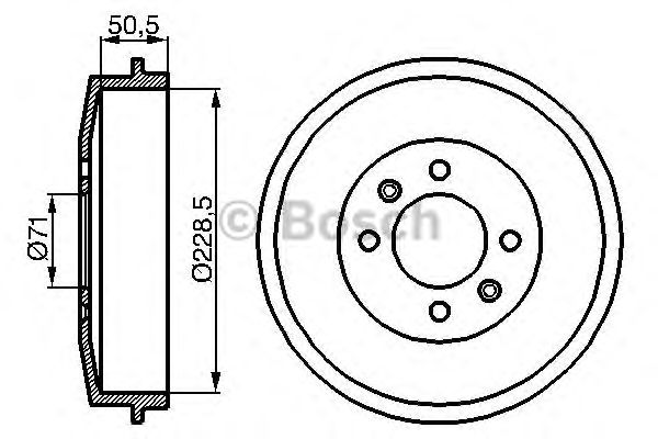 Тормозной барабан BOSCH 0 986 477 060