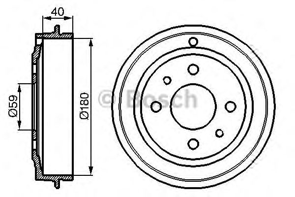 Тормозной барабан BOSCH 0 986 477 083