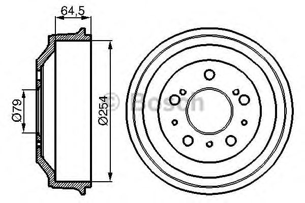 Тормозной барабан BOSCH 0 986 477 098