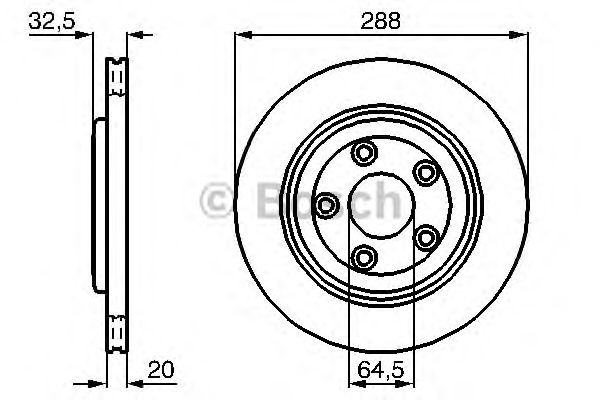 Тормозной диск BOSCH 0 986 478 777