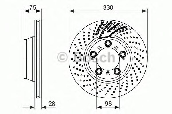 Тормозной диск BOSCH 0 986 479 581