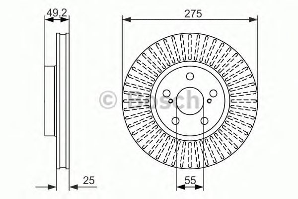 Тормозной диск BOSCH 0 986 479 619