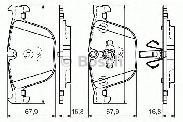 Тормозные колодки BOSCH 0 986 494 339