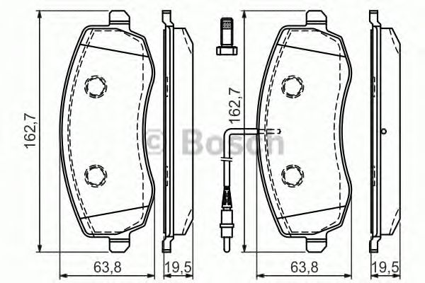 Тормозные колодки BOSCH 0 986 494 385